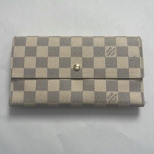 Authentic Louis Vuitton International Wallet Damier Azur